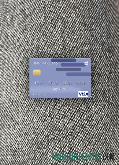 Cartão Visa do Banco BNP Paribas dos EUA Photolook Front baixar para verificação